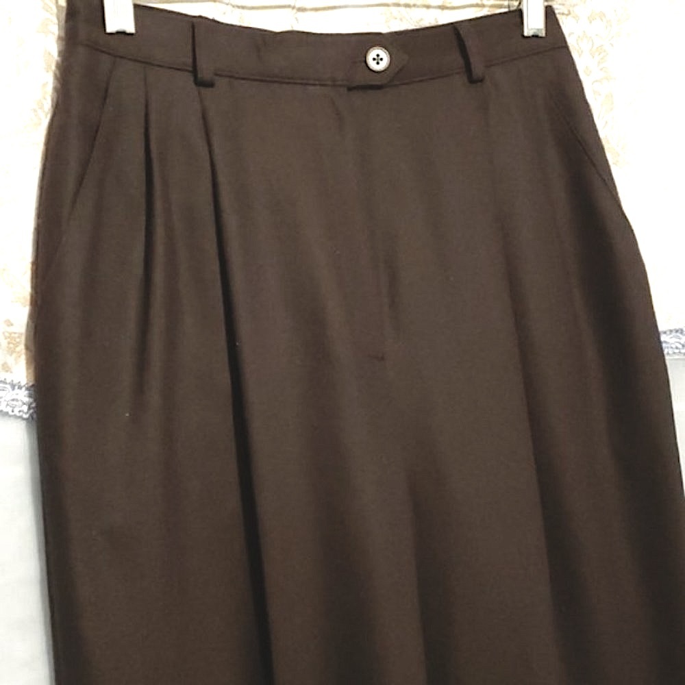 LAUREN RALPH LAUREN CUFFED PANTS PETITE SZ 6P 100% WOOL